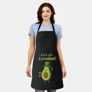 Funny "Avocontrol" St. Patrick's Day Avocado  Apron