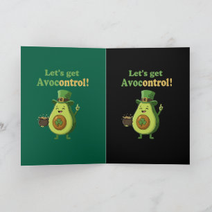 Funny "Avocontrol" St. Patrick's Day Avocado  Card
