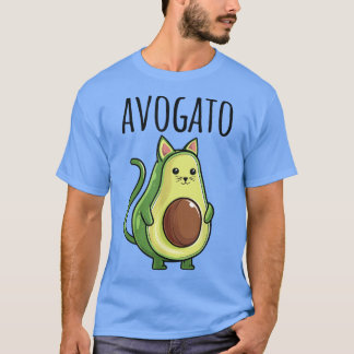 Funny Avogado Cat Mum Dad Vegan Vegetarian Cat Avo T-Shirt