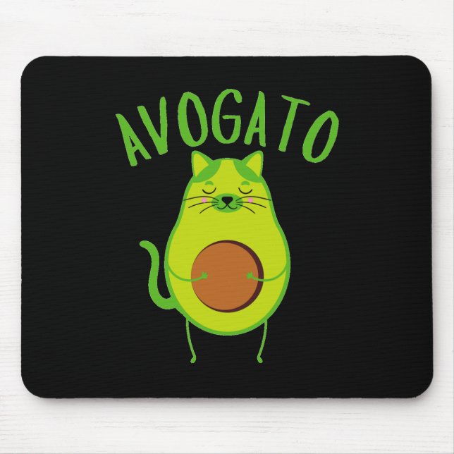Funny Avogato Mouse Mat (Front)