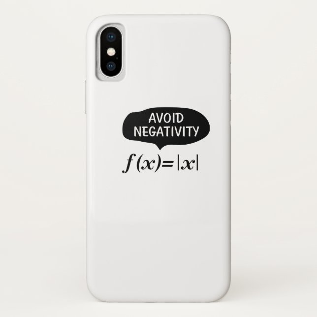 Funny Avoid Negativity Math Nerd Geek Student Case-Mate iPhone Case (Back)