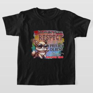 Funny awake dog word art boys T-Shirt