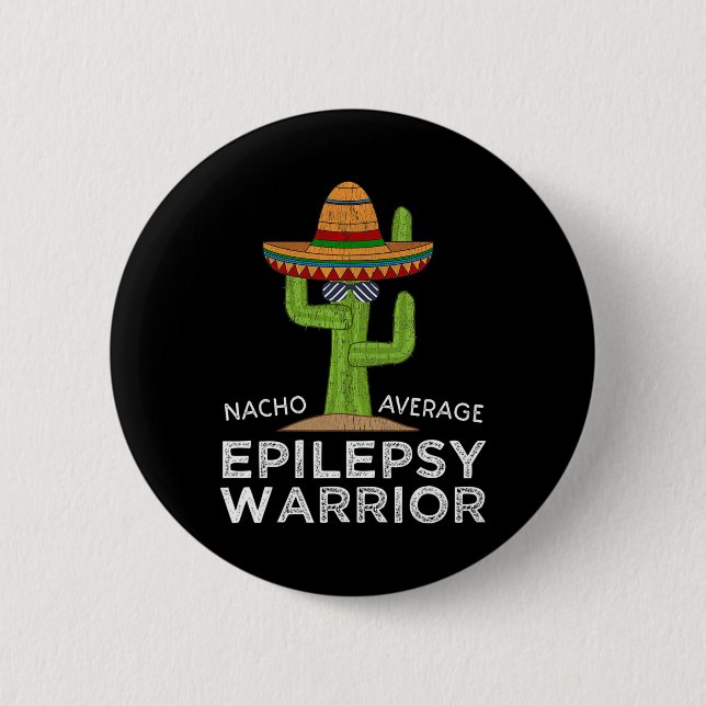 Funny Awareness Epilepsy Warrior  6 Cm Round Badge (Front)