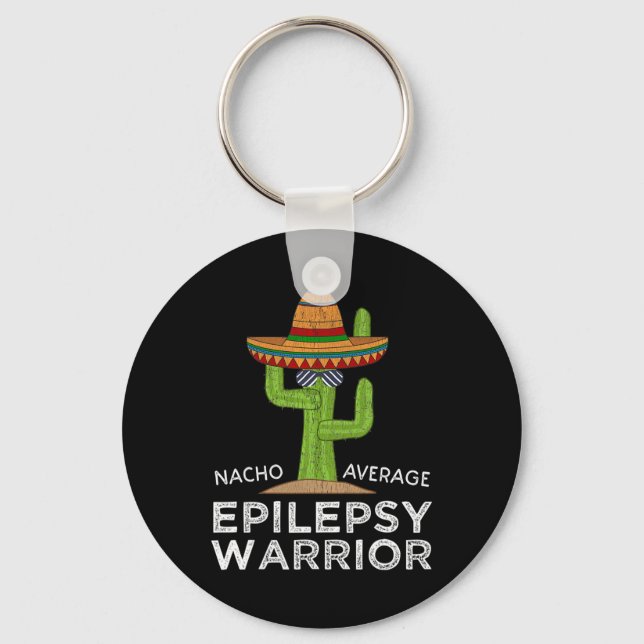 Funny Awareness Epilepsy Warrior  Key Ring (Front)