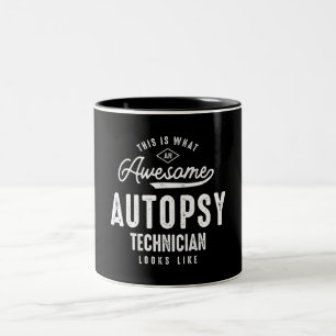 Funny Awesome Autopsy Technician Job Occupation Two-Tone Coffee Mug