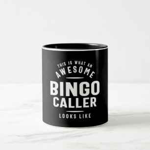 Funny Awesome Bingo Caller Job Occupation Two-Tone Coffee Mug