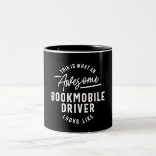 Funny Awesome Bookmobile Driver Job Occupation Two-Tone Coffee Mug