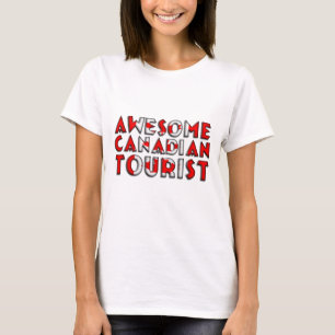 Funny Awesome Canadian Tourist Flag Typography T-Shirt