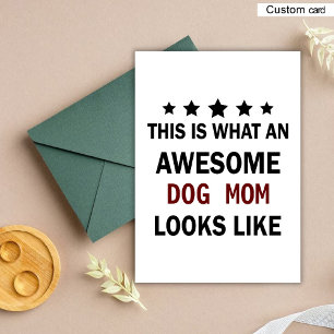 Funny Awesome Dog Mum / Dog Lover Trendy Holiday Card