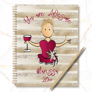 Funny Awesome for Her Female Cartoon Calendar     Planner