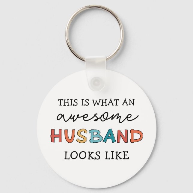 Funny Awesome Husband Gifts | Best Husband Ever  Key Ring (Front)