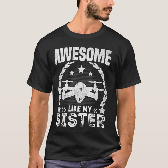 funny awesome like my sister law military dad fath T-Shirt (Front)