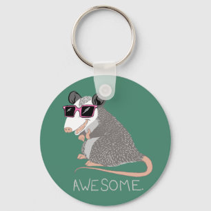 Funny Awesome Possum Key Ring