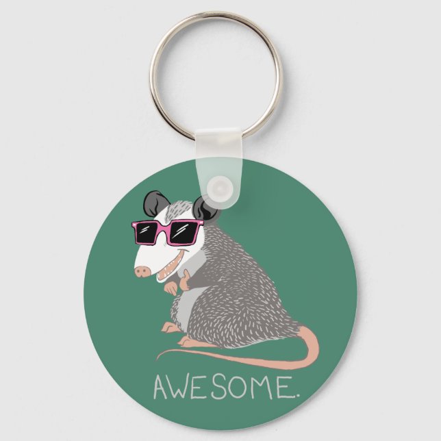 Funny Awesome Possum Key Ring (Front)
