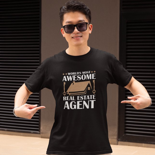 Funny Awesome Real Estate Agent Quote T-Shirt (awesome real estate agent realtor t shirt)