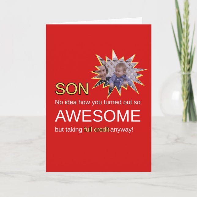 Funny Awesome Son Birthday Card (Front)