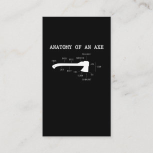 Funny Axe Throwing Anatomy Hatchet Lumberjack Business Card