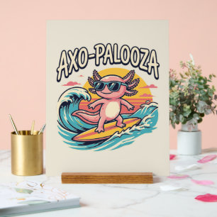 Funny Axo-Palooza 90s Alternative Concert Parody Acrylic Sign
