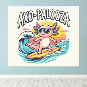 Funny Axo-Palooza 90s Alternative Concert Parody Canvas Print