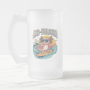 Funny Axo-Palooza 90s Alternative Concert Parody Frosted Glass Beer Mug