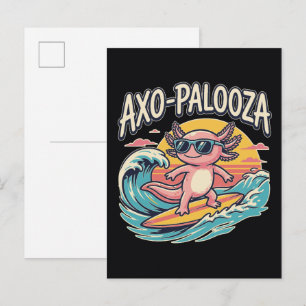 Funny Axo-Palooza 90s Alternative Concert Parody Postcard