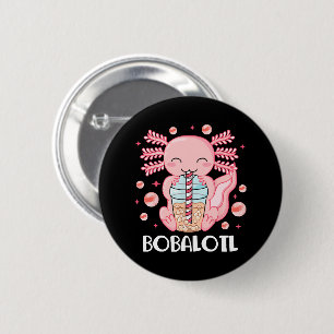 Funny Axolotl Bubble Tea 6 Cm Round Badge