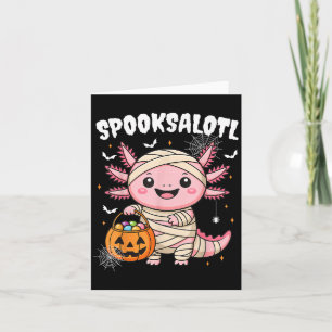 Funny Axolotl Halloween Shirt For Kids Boys Girls Card