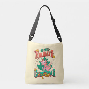 Funny Axolotl Joyful Holidays Christmas Cheers Crossbody Bag