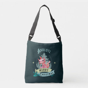 Funny Axolotl Merry Christmas Crossbody Bag