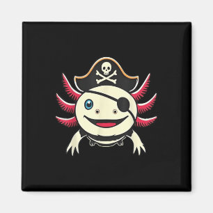 Funny Axolotl Pirate Cute Halloween Costume Tee Ad Magnet