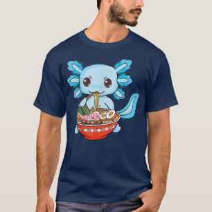 Funny Axolotl Ramen Noodles Cute Anime Boys Girls T-Shirt