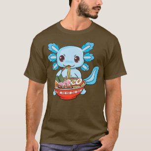 Funny Axolotl Ramen Noodles Cute Anime Boys Girls T-Shirt