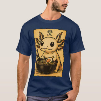 Funny Axolotl Ramen Tee Japanese Kawaii Anime Axol