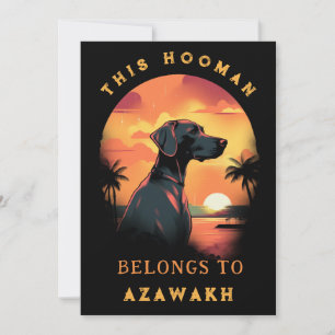 Funny Azawakh Dog Parent Personalised Announcement