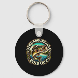 Funny B Fishing Men Dad Grandpa Fishing Lovers Ent Key Ring