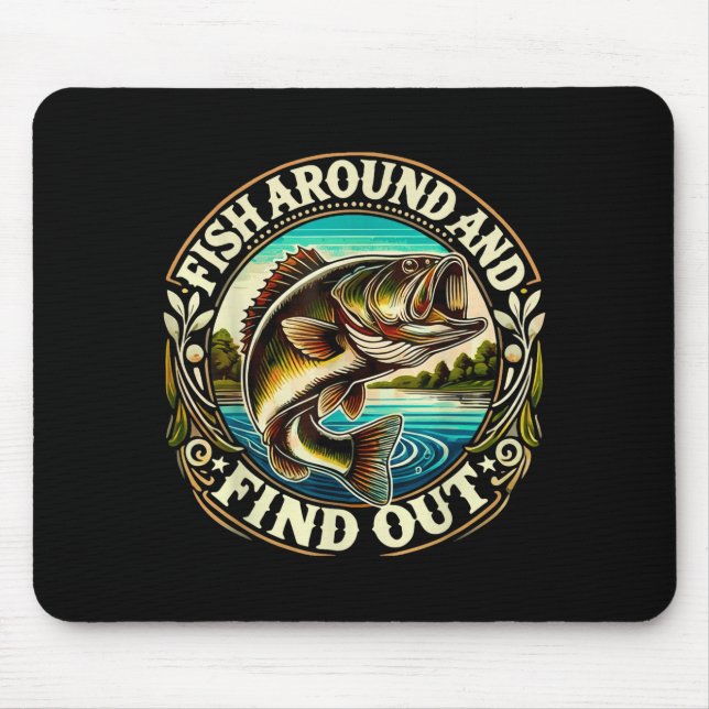 Funny B Fishing Men Dad Grandpa Fishing Lovers Ent Mouse Mat (Front)