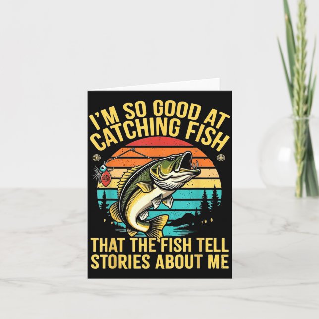 Funny B Fishing Quote Angler Snnerbait Lure Humor  Card (Front)