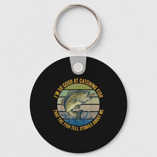 Funny B Fishing Quote Angler Snnerbait Lure Humor  Key Ring (Front)
