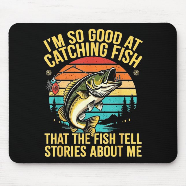 Funny B Fishing Quote Angler Snnerbait Lure Humor  Mouse Mat (Front)