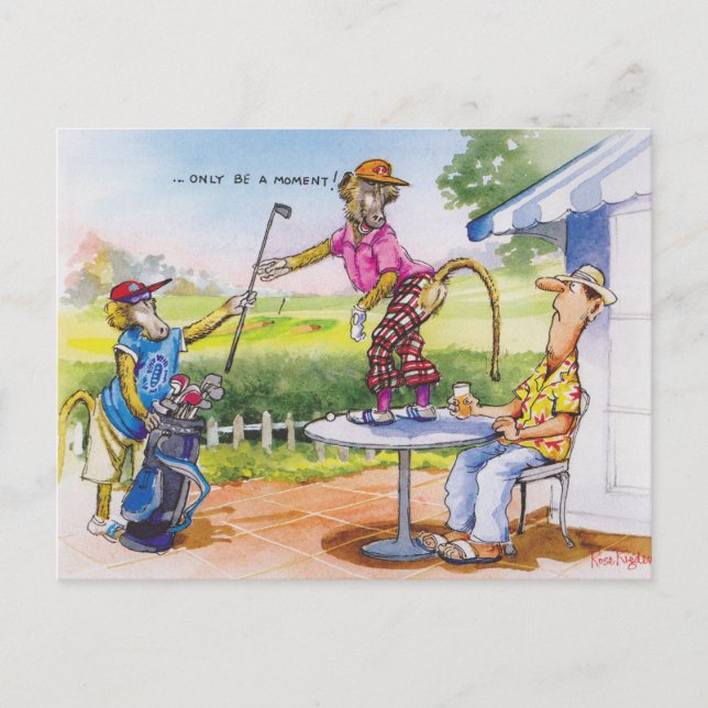 Funny Baboons Postcard (Front)