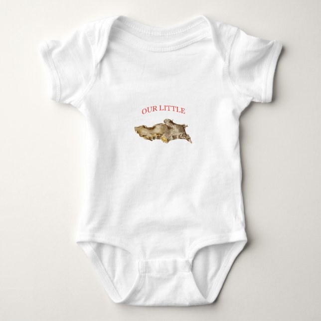 Funny baby bodysuit little ginger root redhead (Front)