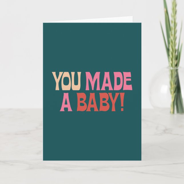 Funny Baby Congratulations New Parent Humour Cute Card (Front)