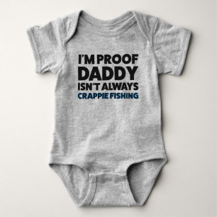 Funny Baby Crappie Fishing Jersey Bodysuit Shirt