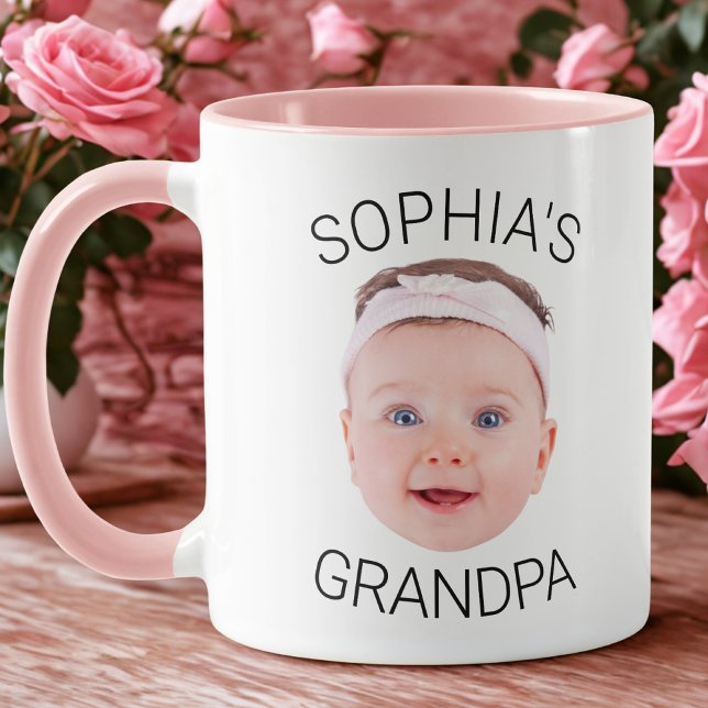 Funny Baby Face Grandpa Birthday Mug (Creator Uploaded)