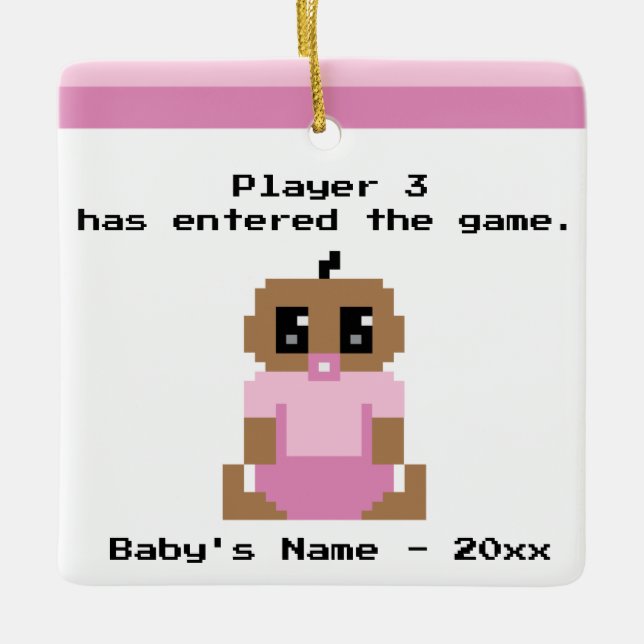 Funny Baby First Christmas Video Game Ornament (Front)