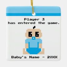Funny Baby First Christmas Video Game Ornament