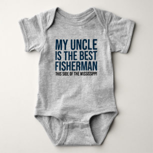 Funny Baby Fishing Jersey Bodysuit Shirt by Uncle