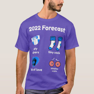 Funny Baby Forecast 2022 Pregnancy  Men127 T-Shirt