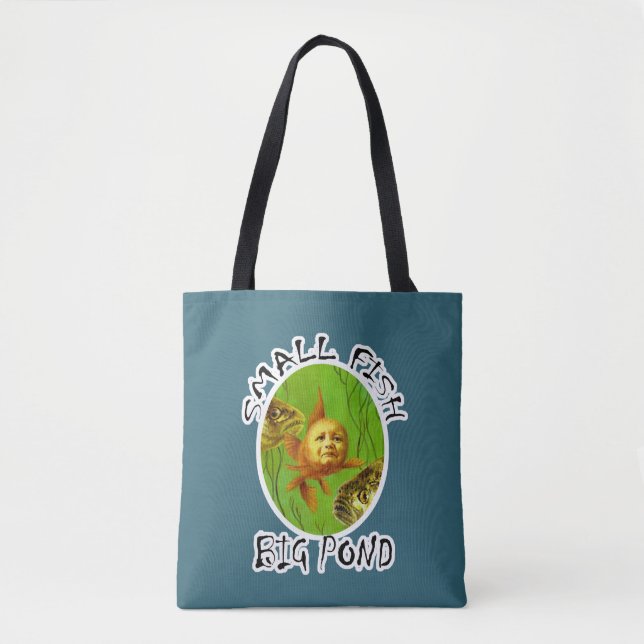 Funny Baby Goldfish All Over Print Tote Bag (Front)