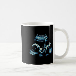 Funny Baby Guitar Player Rock Music Pregnancy Anno Coffee Mug